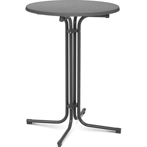 Mange debout table pliable pliant diamètre 80 cm gris