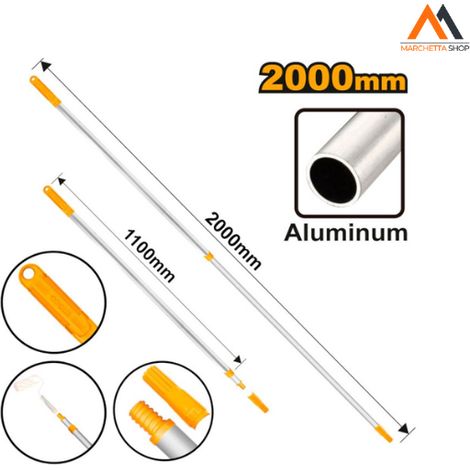 ASTA TELESCOPICA 1,10-2 METRI ALLUMINIO