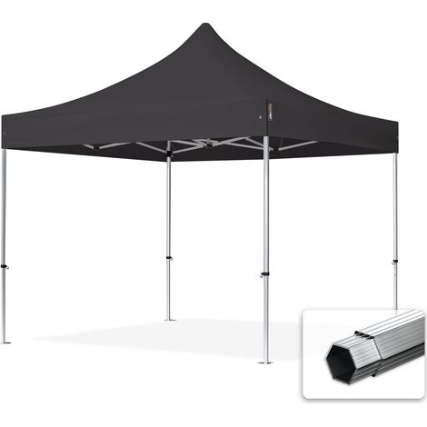 TOOLPORT 3x3 m Tente pliante - Alu, gris foncé (1/5)