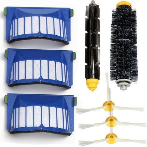 Juego de 8 cepillos para aspiradoras robóticas iRobot Roomba de las series 600, 620, 630, 650 y 680. (1/5)