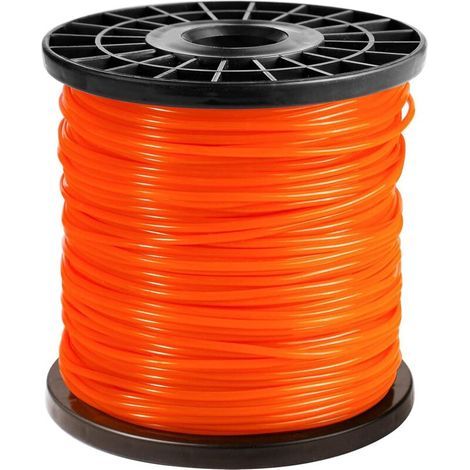 Fil de coupe-bordures en nylon rond de 2,4 mm x 100 m, résistant aux intempéries. (1/5)