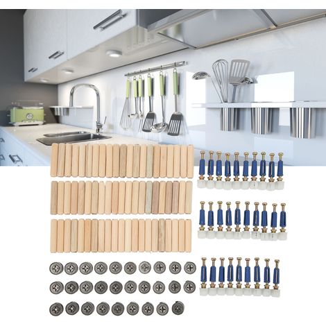 Dreifachverbinder mit verstärktem Exzenterrad, Mutter, Schraube und Befestigungselement 15 mm Exzenterrad. (1/5)