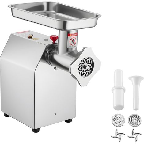 Mophorn Picadora de Carne Eléctrica de Sobremesa con Cuchilla, Capacidad de 4 kg/min, Placa de Molienda, Máquina para Embutidos, Fabricada en Acero Inoxidable para Uso en Cocina y Restaurante