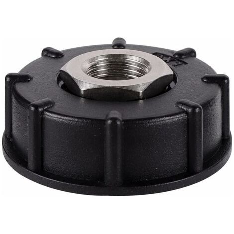 IBC S60X6 Water Tank Adapter Coarse Thread with Hose Fitting Stainless Steel Valve Spout Fittings (3/4" Internal Thread) (1/4)