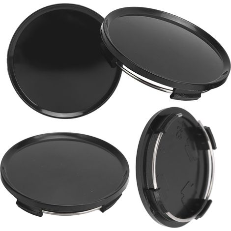 Capuchon de Moyeu de Centre de Roue 63mm Couvercle de Moyeu de Jante de Centre de Pneu de Roue en Plastique avec Anneau en Fer Inoxydable, Couvercle D'enjoliveur (1/5)