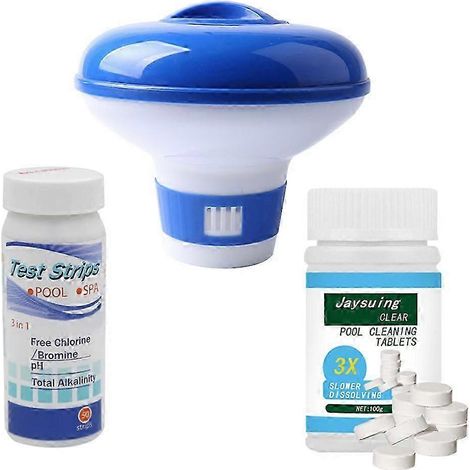 Pastille de nettoyage pour piscine 100G, distributeur flottant de chlore pour spa et jacuzzi, avec distributeur de produits chimiques pour piscine. (1/5)