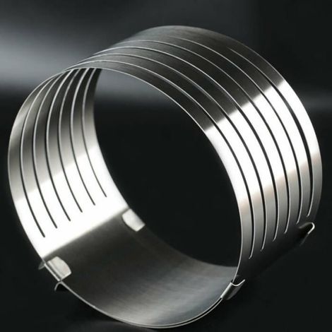 Trancheuse À Gâteau - Anneau Rond En Acier Inoxydable - Pour Découper Gâteaux Uniformément - 1 Pièce (1/4)