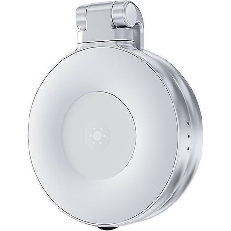 Lampe de beauté magnétique rechargeable pour téléphone portable, trois températures de couleur, miroir à selfie portable, pivotant et extensible, lampe de poche ( ) (1/5)
