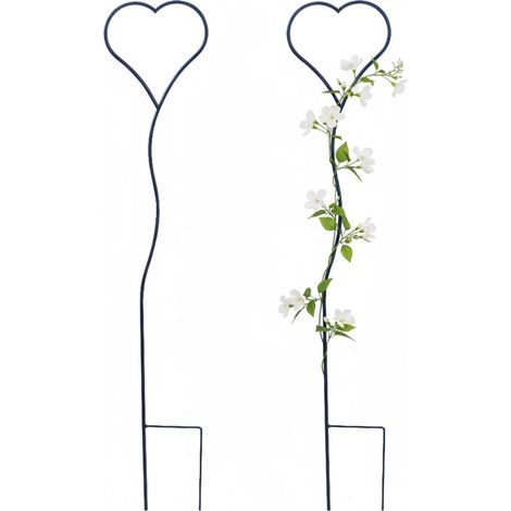 Set di tralicci da giardino a forma di cuore per piante rampicanti