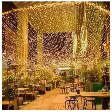 Guirlande lumineuse 100 m 1000 LED pour intérieur et extérieur, lumières de Noël, 8 modes, guirlande lumineuse étanche, câble transparent pour décoration de maison, fête, Noël, mariage, blanc (1/5)
