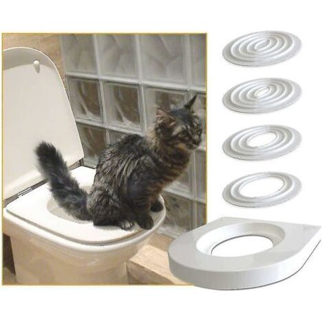 Kit de formation aux toilettes pour chat – Système sans litière pour chats de 3 mois et plus – Installation facile dans toilettes standard – Plastique non toxique (1/5)