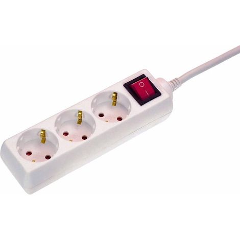 AS Schwabe 11361 Steckdosenleiste mit Schalter Weiß Schutzkontakt 1 St.