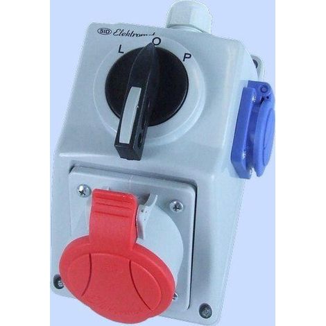 Elektromet presa elettrica da parete grigia 32A IP54