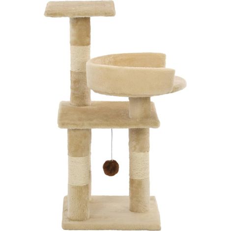 Maison Exclusive - Albero per Gatti con Tiragraffi in Sisal 65 cm Beige (1/5)