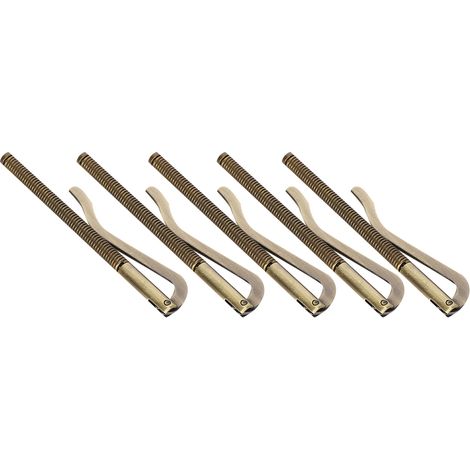 Lot de 5 pinces à billets en acier électroplaqué haute dureté, ressort de 85 mm, pour portefeuille en cuir, finition brossée antique (1/4)