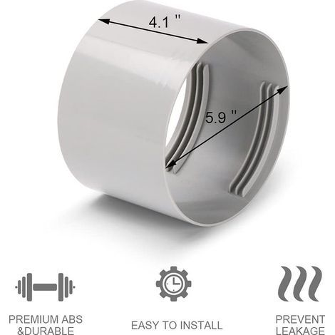 Tuyau de climatisation portable – 15 cm avec raccord. conduit d'évacuation universel – longueur 150 cm (1/4)
