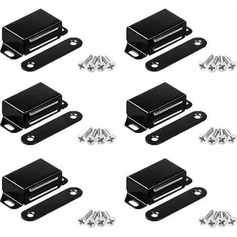 Magnetic Snappers, 6pcs Door Magnets for Cabinet Doors, Stainless Steel Door Magnets, Metal Furniture Cabinet Magnets, Suitable for Kitchen Sliding Doors, Cabinets, Drawers, Wardrobes (1/5)