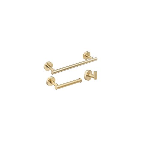 Portasciugamani Portarotolo Portasciugamani Gancio, Accessori da bagno 3 in 1, Oro (1/5)
