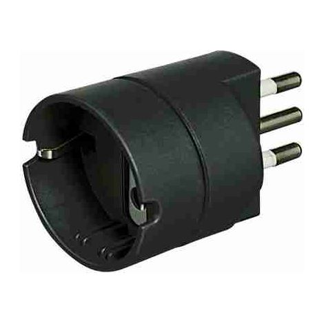 BTIS3623G Adattatore con spina 2P+T 10A e presa tedesca - antracite (blister)