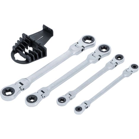 Chiavi ad anello con cricchetto BGS TECHNIC Doppio cromato acciaio (1/5)