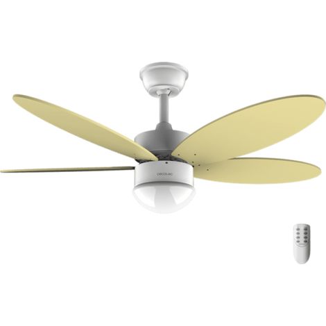 Cecotec Ventilador de Techo con Luz EnergySilence Aero 4260 SunLight. 40 W, Motor DC, Diámetro 42” con 5 Aspas Reversibles