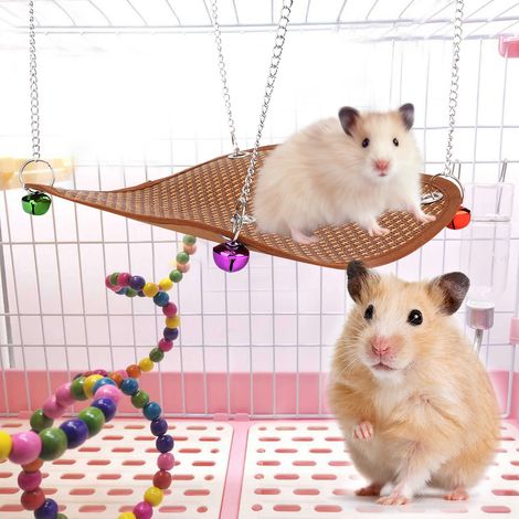 hamac rafraîchissant pour petits animaux (hamster), tapis respirant pour cage suspendue (taille S, 20,5 x 20,5 cm) (1/5)