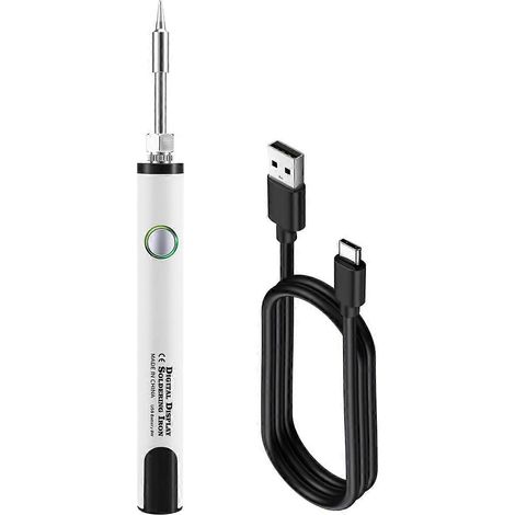Kit de mini fer à souder 510, 3 vitesses, tension réglable, blanc (1/5)