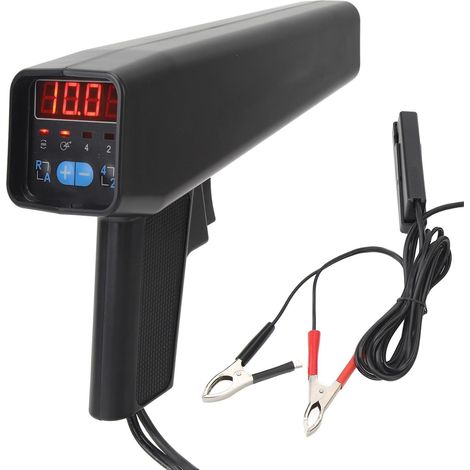 Lumière de Synchronisation D'allumage Numérique, Outil de Lumière de Synchronisation de Moteur à Essence Inductif 12 V avec Clip de Capteur Coulissant et Affichage LED, pour (1/5)