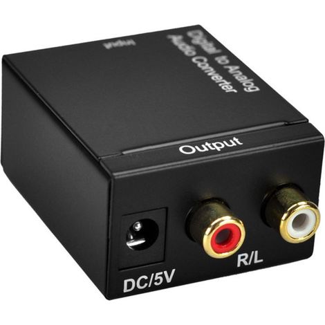 Convertisseur audio numérique-analogique, boîtier de commutation audio, convertisseur AV numérique SPDIF optique vers RCA, coaxial Toslink (1/5)