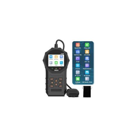 Lecteur OBD2 de diagnostic auto – Effaceur de codes d'erreur moteur – Compatible OBDII – Écran couleur 2,8 pouces – 12 fonctions professionnelles (1/5)