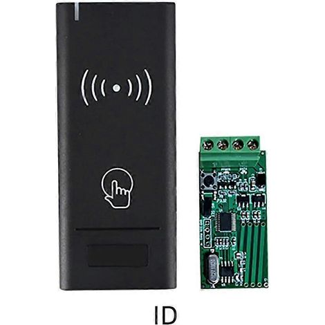 Lecteur de cartes de contrôle d'accès sans fil 433 MHz Wiegand MF pour système de contrôle d'accès WR1 EM noir (1/5)