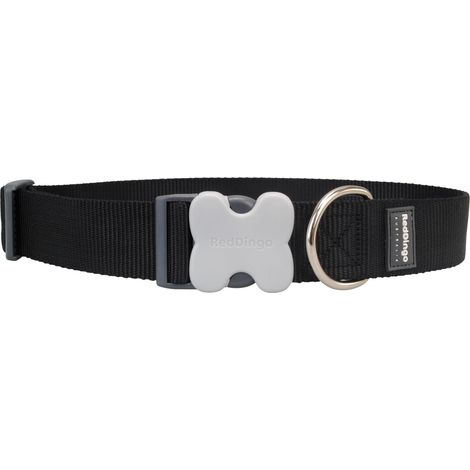Collier réglable Red Dingo Basic - Gros chiens - Couleur : Noir