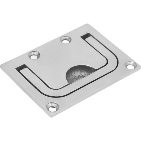Anneaux de traction carrés en acier inoxydable marin, finition polie, accessoires marins pour meubles, armoires, tiroirs et placards (1/5)