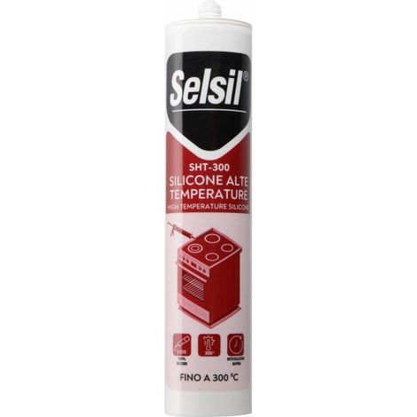 1PZ SELSIL SILICONE ALTE TEMPERATURE NERO CARTUCCIA 310 ML