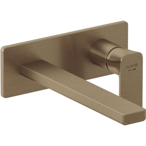 Kludi Renon - Grifo de lavabo empotrado, instalación de 2 orificios, bronce cepillado 42245N175 (1/2)