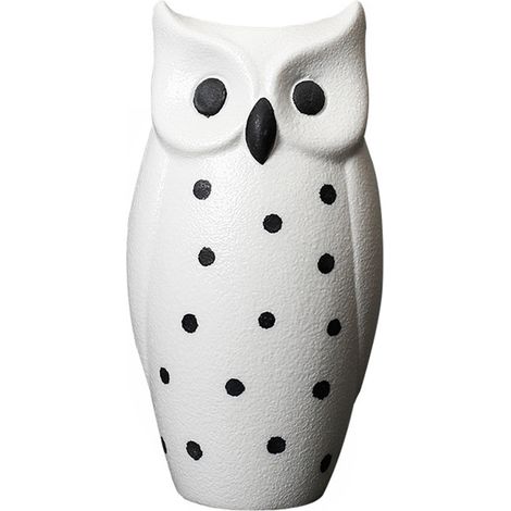 Vase Décoratif Céramique Chouette Moderne Nordic - Pot de Fleurs Artisanal - Blanc/Pink/Yellow/Blue - 8.7x17cm (1/5)