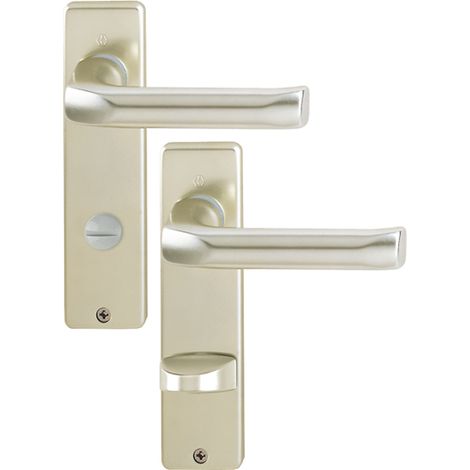 HOPPE® Drückergarnitur mit Kurzschild London 113/202KP/AP, Aluminium, 6675201