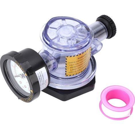 Soupape de décharge d'air manuelle à haut débit pour Pentair 273564, ensemble de remplacement avec manomètre pour filtre à sable de piscine et spa (1/5)