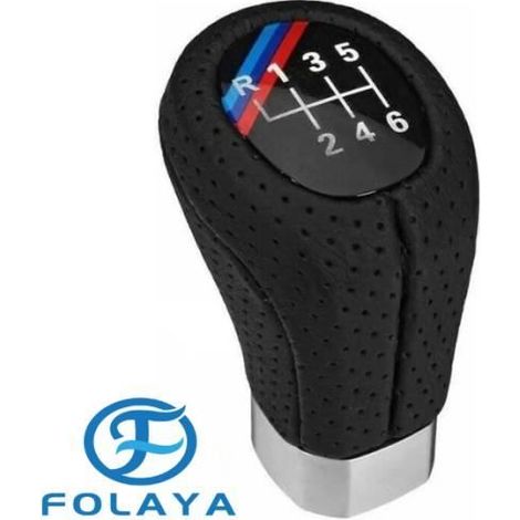 FOLAYA 6 Levier de Vitesse Pommeau pour BMW 1 3 5 6 Series E60 E46 E87 E90 E92 X5 X3 (1/2)