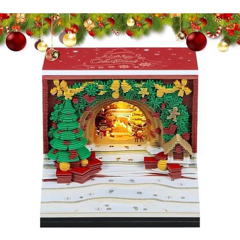 Calendrier 3D Planneur Décoratif avec Arche de Noël Lumineuse à LED  Calendrier Postal DIY Adhésif À Sculpter pour Maison Salon Chambre Fêtes Nouvel An (1/5)