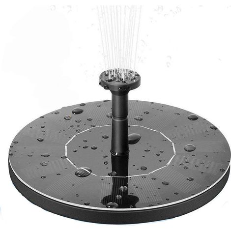 Fontaine Solaire 16 cm pour Jardin Extérieur – Pompe Flottante Sans Fil, Décor Paysager avec Effet Cascade pour Oiseaux et Bain d’Eau