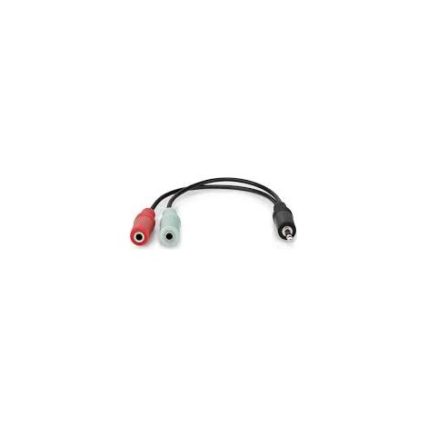 Cable de sonido estereo pasador de 35 mm 2x 35 mm hona niquel plateado 020m redondo antracita lada