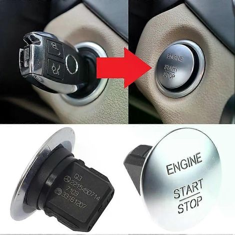Bouton de démarrage/arrêt moteur sans clé 2215450714 pour Mercedes-Benz Classe E, GL et ML (1/5)