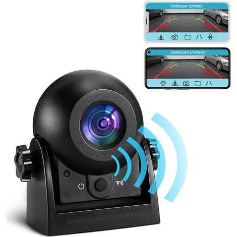 Caméra de recul sans Fil magnétique WiFi inversant la caméra IP68 caméra de rétroviseur étanche pour Les remorques, remorques de Voyage avec Smart APP Intelligent Compatible avec 15 (1/5)