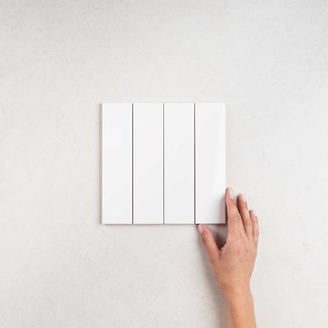 Faience Effet Zellige COSTA NOVA 5x20 cm White Gloss (1/3)