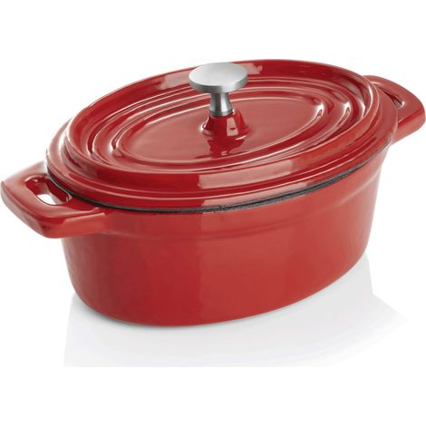 Cocotte émaillée fonte 12,5 x 9,5 cm H 6,5 cm - Was Germany (1/2)