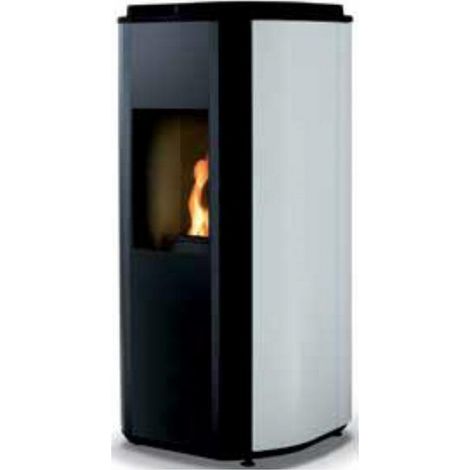 estufa de pellets de leña 5,5kw blanco/negro - mael5blanc - supra -