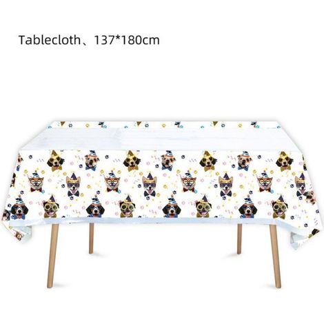 Assiettes - Gobelets - Serviettes - Guirlande - Decoration Anniversaire Chien - Lot Complet Jetable - Thème Animal (1/4)