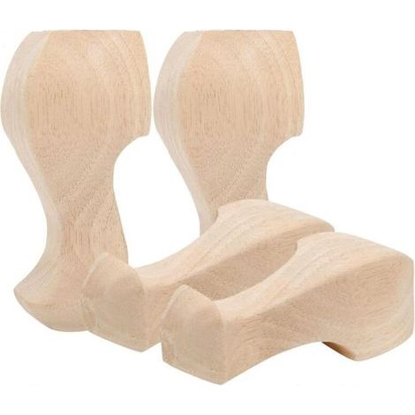 15 cm lange Möbelbeine aus Holz, 4er-Set, europäischer Stil, Massivholz, geschnitzt, Ersatzmöbelbeine, Dekoration für Sofa, Schrank, Tisch, Zweisitzer (1/5)