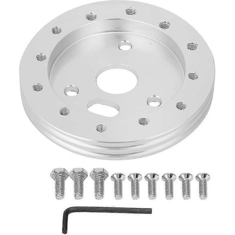 Moyeu de volant de voiture - Entretoise de volant Grant à 3 trous - Adaptateur universel à 6 trous (argenté) (1/4)